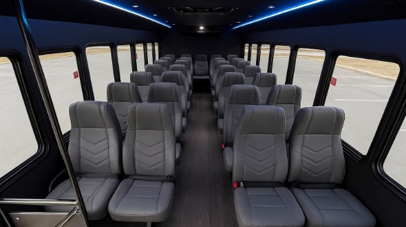 belleville 18 passenger minibus inside