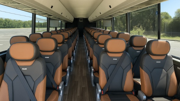 belleville 50 passenger charter bus interior