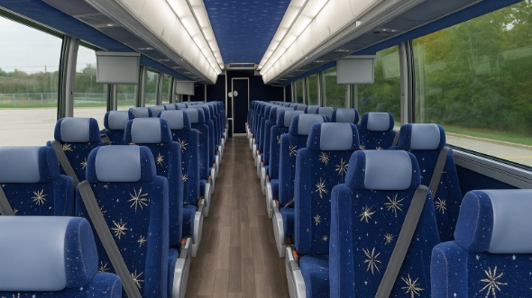 belleville 54 passenger charter bus inside