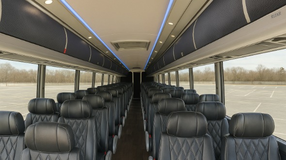 belleville 55 passenger charter bus inside