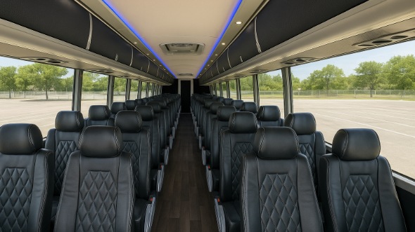 belleville 56 passenger charter bus interior