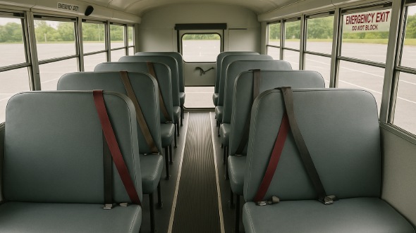 belleville school bus rental interior