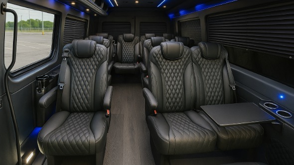 belleville sprinter van with driver inside